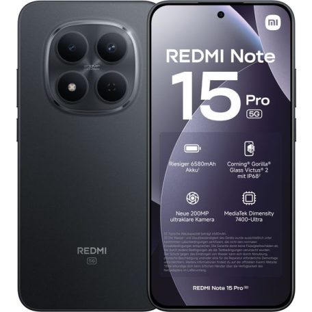 Xiaomi Redmi Note 15 Pro 5G Dual Sim 12GB 512GB Black