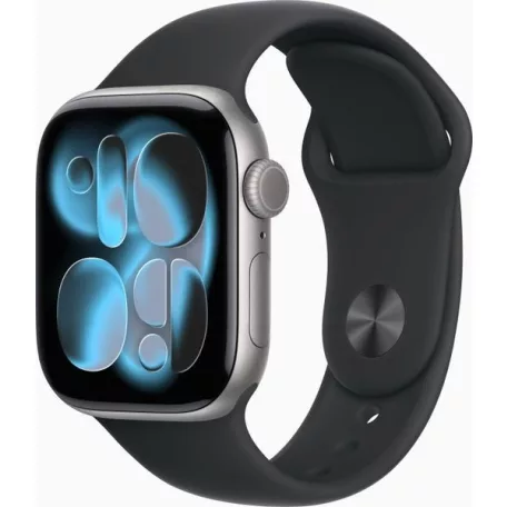 Apple Watch 11 42mm Aluminium Space Gray with Black Sport Band M/L MEQX4