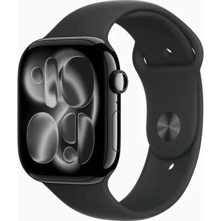 Apple Watch 11 46mm Aluminium Jet Black with Black Sport Band S/M/ MEUW4