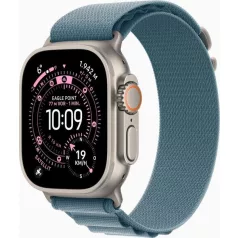   Apple Watch Ultra 3 49mm Titanium Natur with Light Blue Alpine Loop Strap Large MEWP4