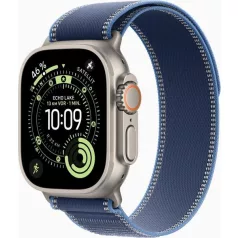   Apple Watch Ultra 3 49mm Titanium Natur with Blue/Bright Blue Trail Loop Strap M/L MEWU4