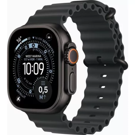 Apple Watch Ultra 3 49mm Titanium Black with Black Ocean Band MF0J4