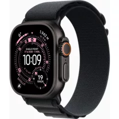   Apple Watch Ultra 3 49mm Titanium Black with Black Alpine Loop Strap Medium MF0V4
