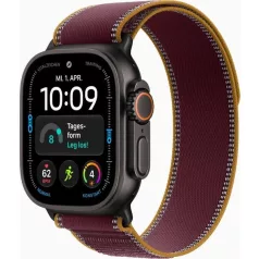   Apple Watch Ultra 4 49mm Black Titanium with Burgundy Trail Loop M/L MJC44