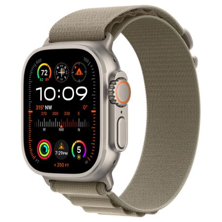 Apple Watch Ultra 2 49mm GPS + Cellular Titanium with Trail Loop Strap Green Grey M/L MRF43