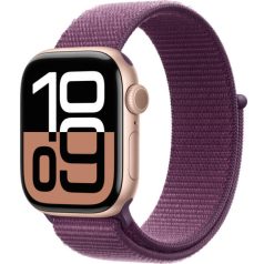   Apple Watch 10 42mm Aluminium Rose Gold with Plum Sport Loop S/M