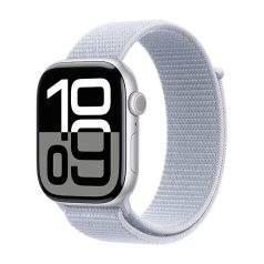   Apple Watch 10 46mm Aluminium Silver with Blue Cloud Sport Loop MWWN3