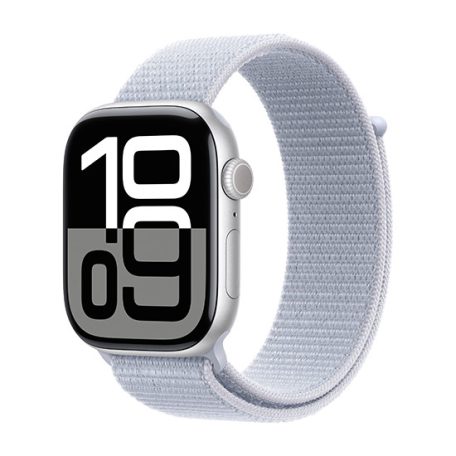 Apple Watch 10 46mm Aluminium Silver with Blue Cloud Sport Loop MWWN3