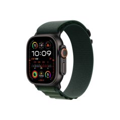   Apple Watch Ultra 2 49mm GPS + Cellular Titanium Black with Dark Green Alpine Loop Strap Medium MX4R3